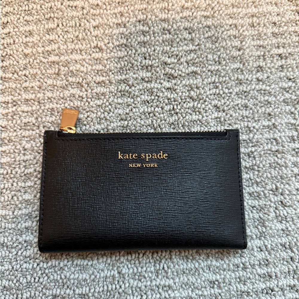 Kate Spade Black Morgan Small Slim Bifold Wallet - Picture 3 of 9
